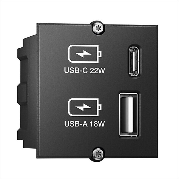 BACHMANN Modul USB A/C 22Watt Charger CM 917.227